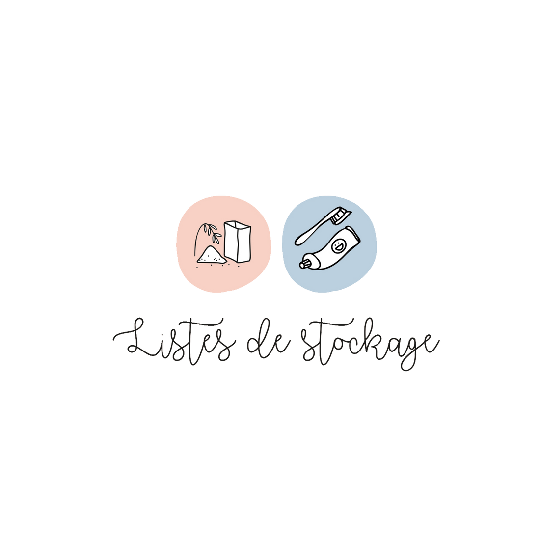 Version française du logo des listes de stockage à imprimer Les Belles Combines 