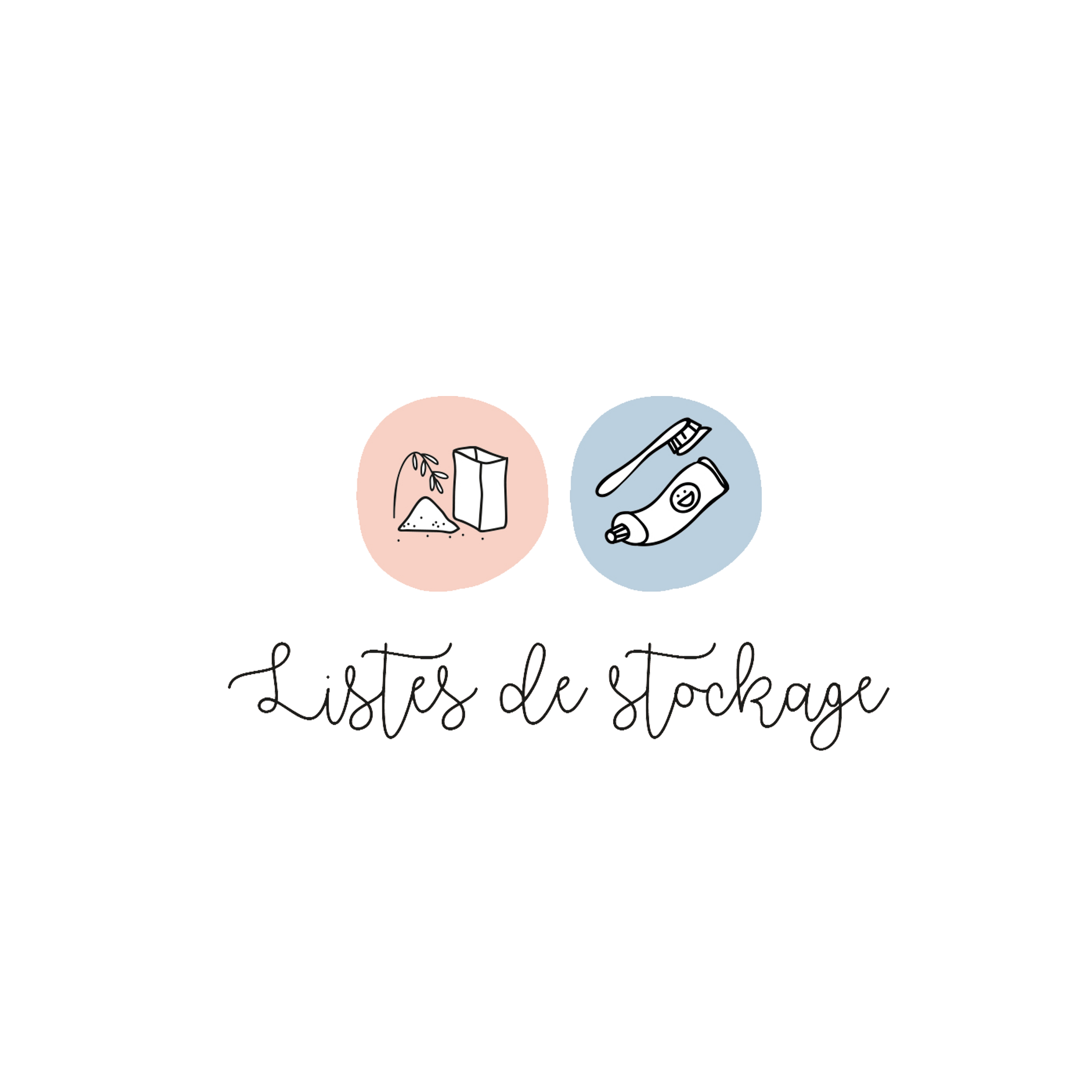 Version française du logo des listes de stockage à imprimer Les Belles Combines 