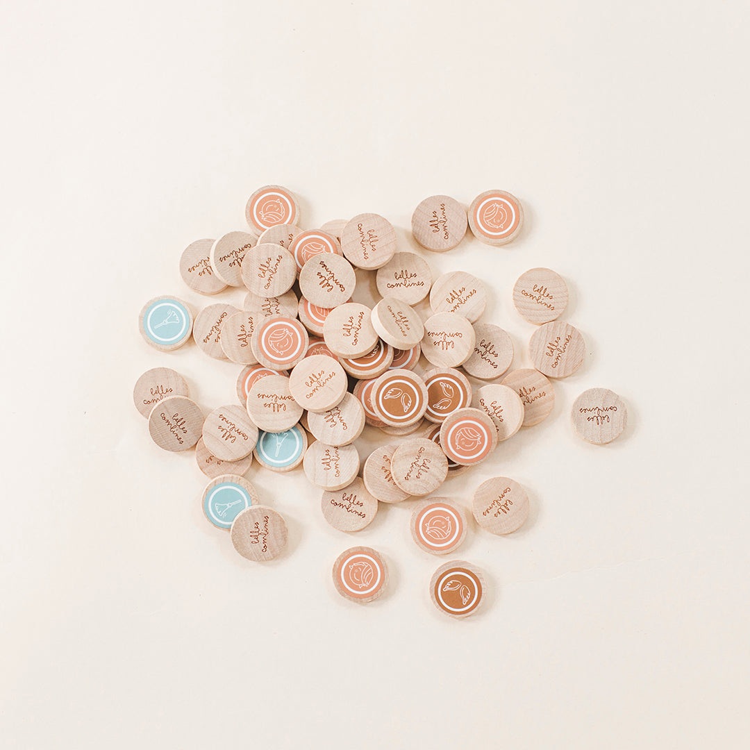 Magasin Général, un système de motivation et récompense par Les Belles Combines - Jetons/ Tokens of the General Store, a motivation and reward system made by Les Belles Combines