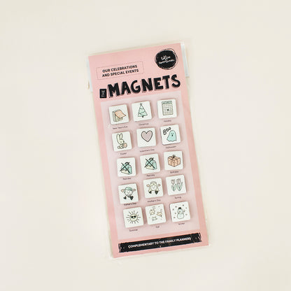 English version of the celebrations and special events magnets Les Belles Combines