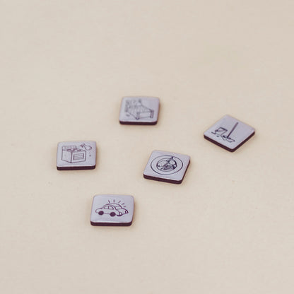 Aperçu des magnétos de tâches Les Belles Combines/Preview of the chores magnets Les Belles Combines