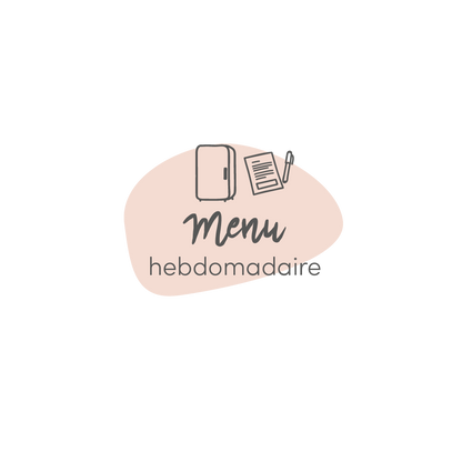 Weekly menu with grocery list