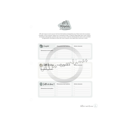 Mesures de la maison