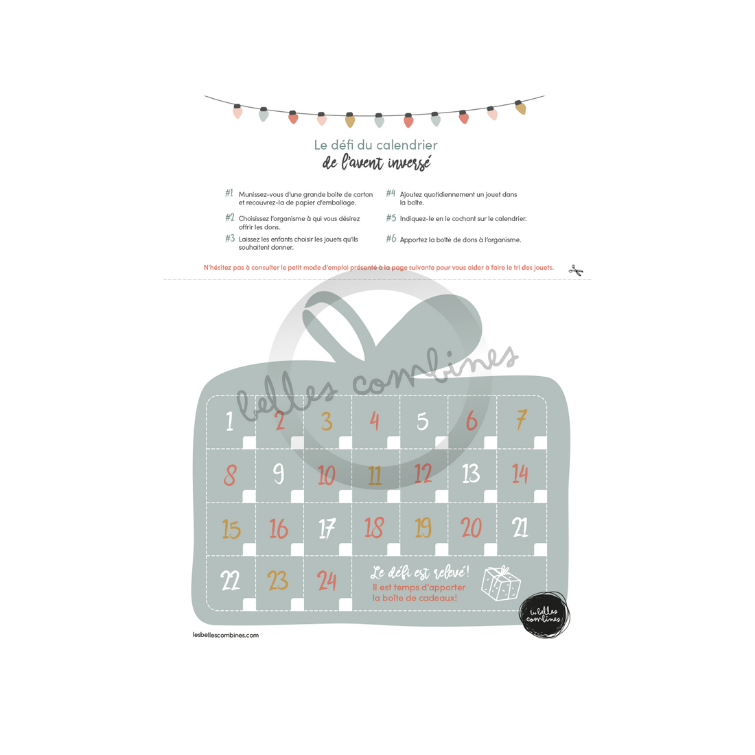 The challenge of the reverse Advent calendar