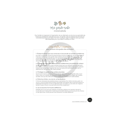 Ma garde-robe minimaliste