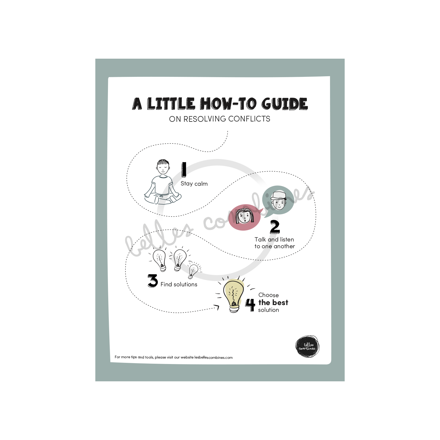 English version of the document to print A little how-to guide on resolving conflicts made by Les Belles Combines