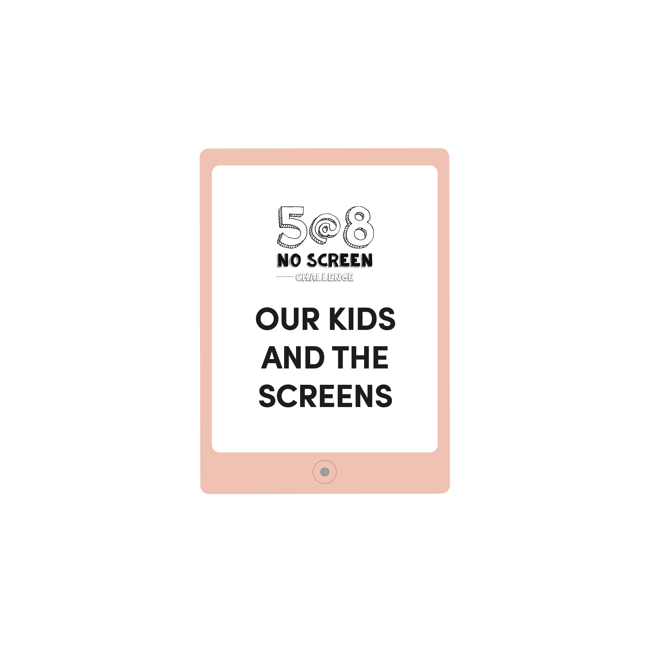 English version of the logo of the document to print Our kids and the screens made by Les Belles Combines