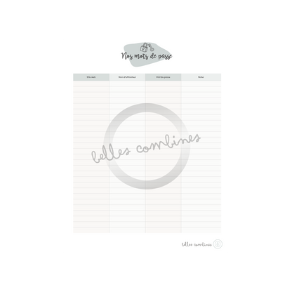 Registre des mots de passe