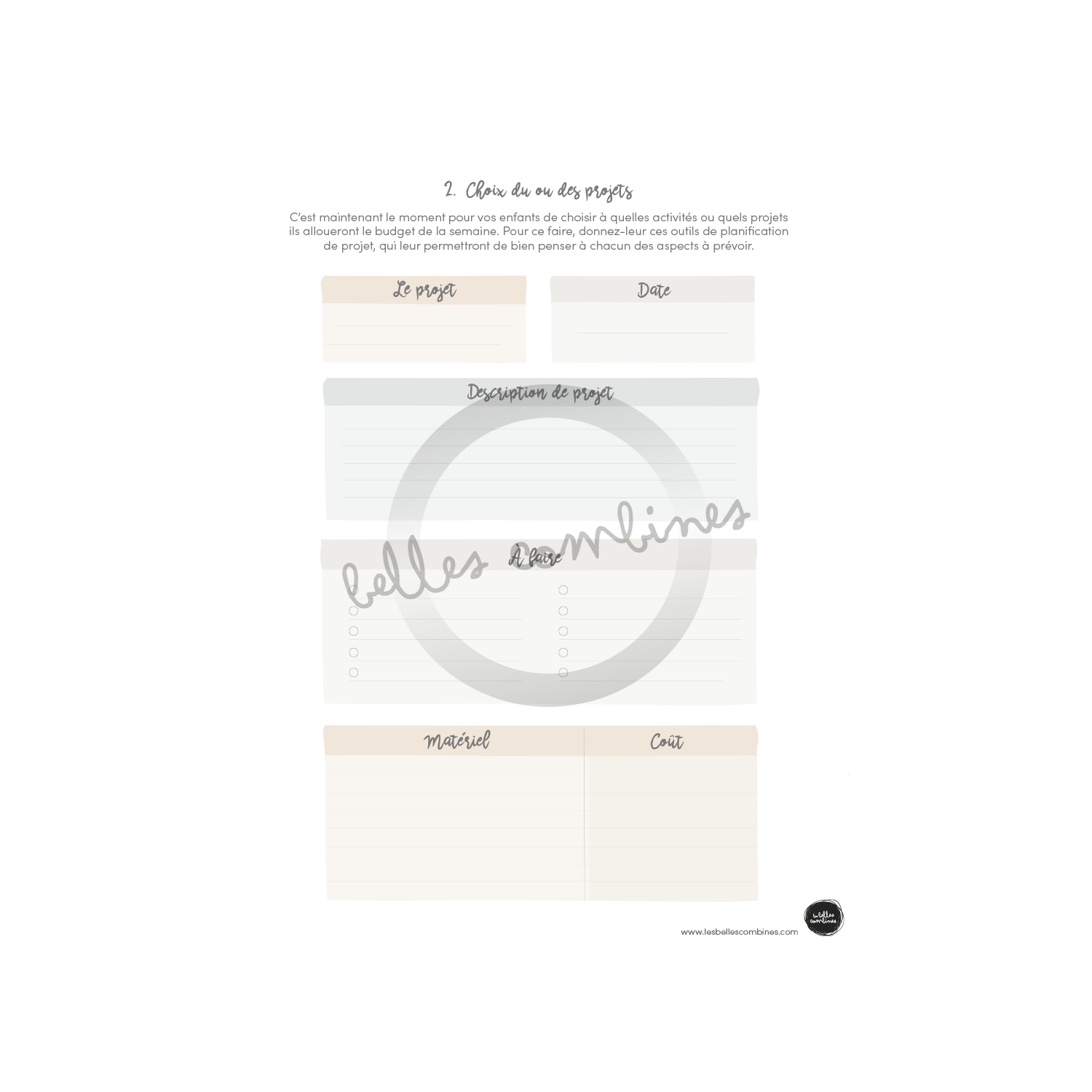 Notre budget pour la relâche