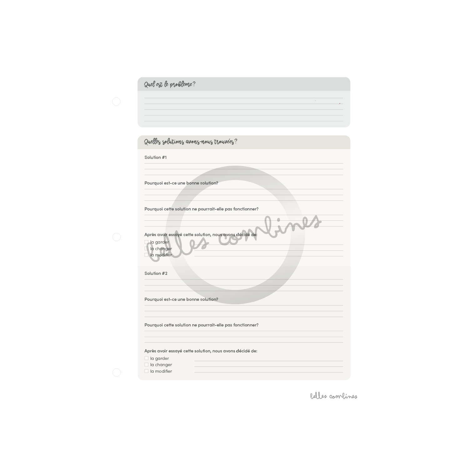 Outil de résolution de problèmes