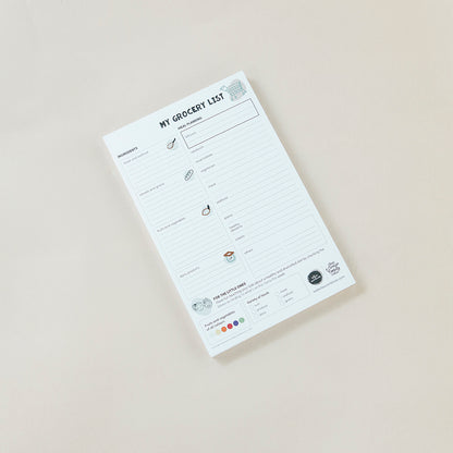 English version of the grocery list of the mealtime survival kit made by Les Belles Combines