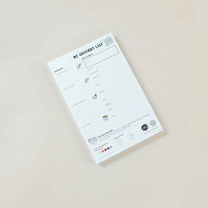 English version of the grocery list of the mealtime survival kit made by Les Belles Combines