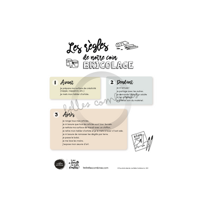 The rules of our DIY corner