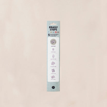 English version of the I go to bed daily steps by Les Belles Combines