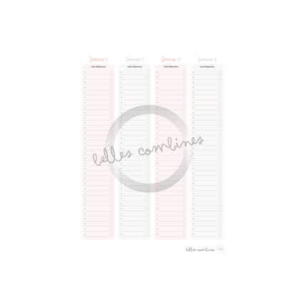 Monthly meal planning