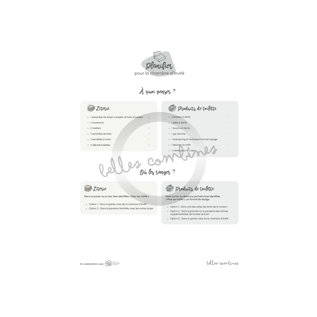 Plan for the guest room