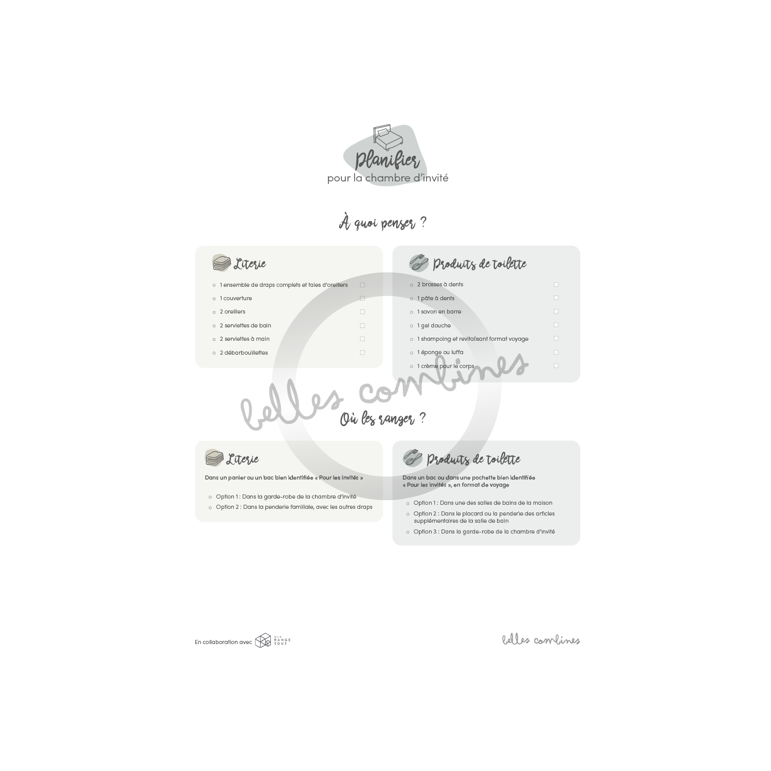 Planifier pour la chambre d&