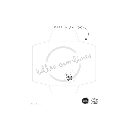 English version of the self-esteem pouch to print made by Les Belles Combines