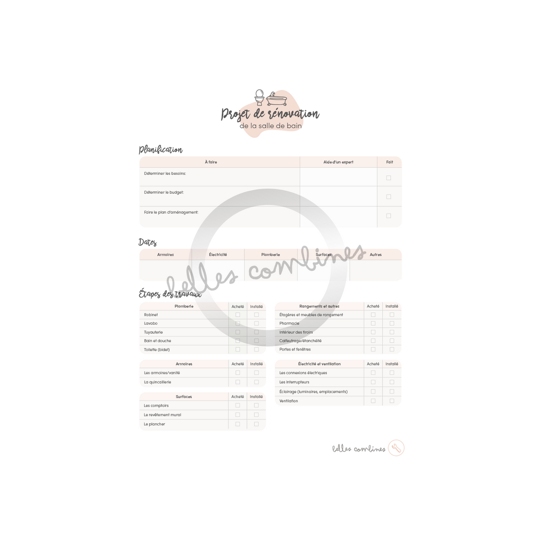 Notre projet de rénovations - Salle de bain