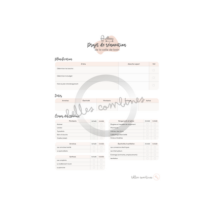 Notre projet de rénovations - Salle de bain