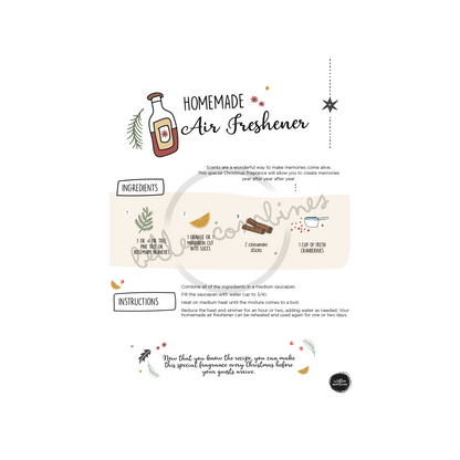 English version of the homemade air freshener recipe to print made by Les Belles Combines