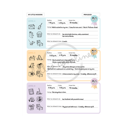 English version of an example of the document to print Responsabilities and privileges made by Les Belles Combines