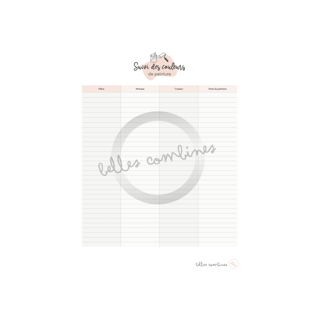 Suivi des couleurs de peinture