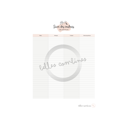 Suivi des couleurs de peinture