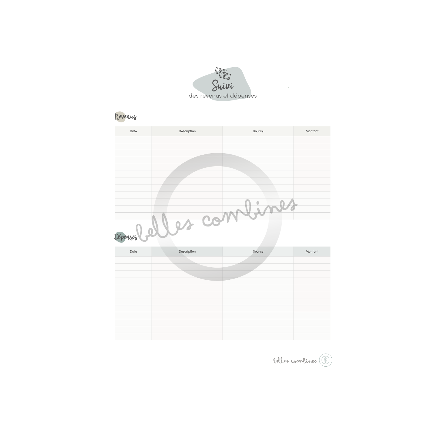 Suivi de nos revenus et dépenses