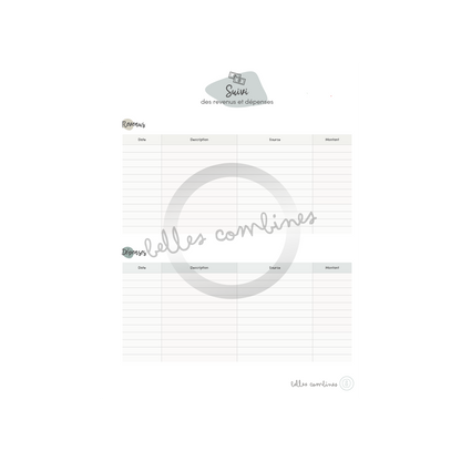 Suivi de nos revenus et dépenses