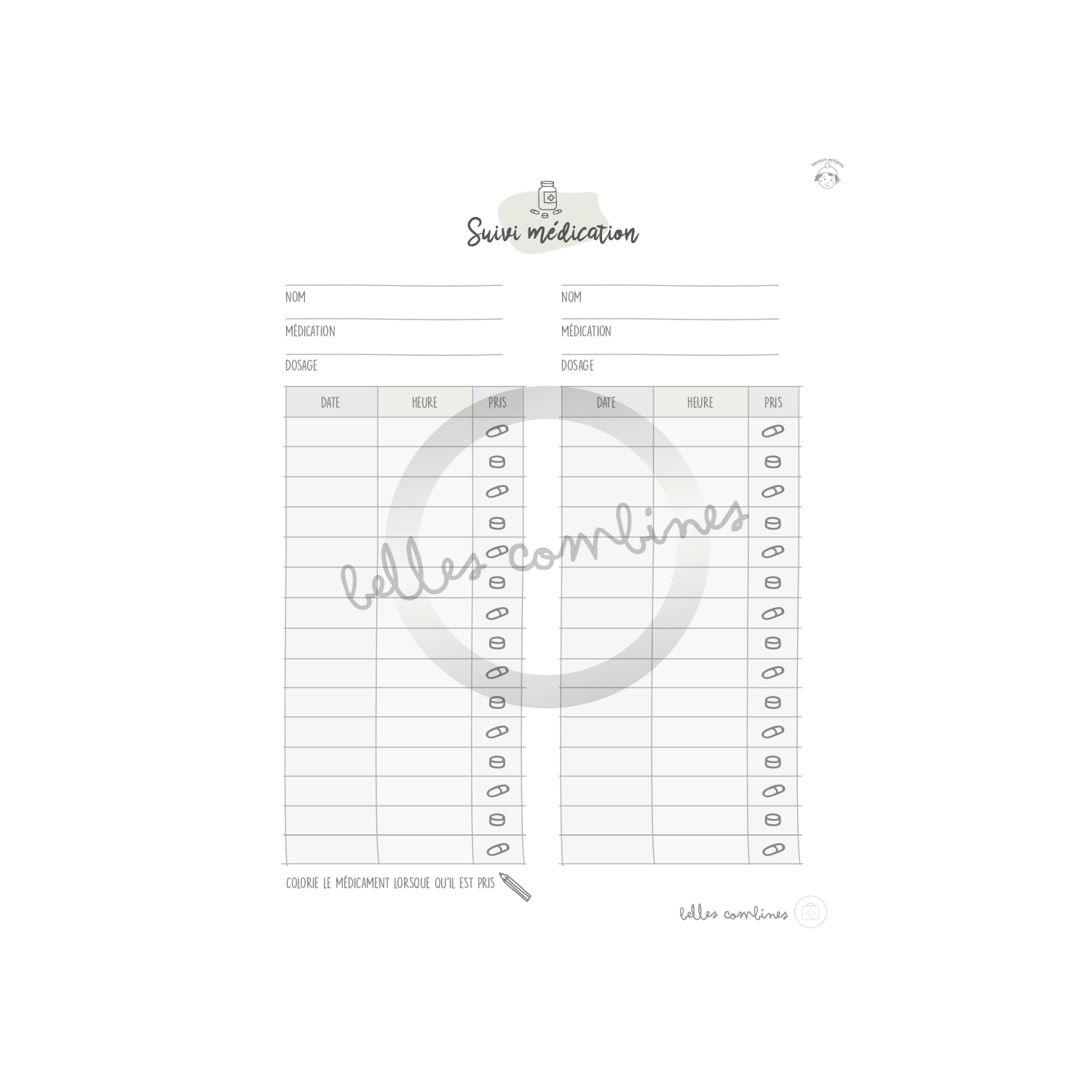 Suivi médication - Enfants