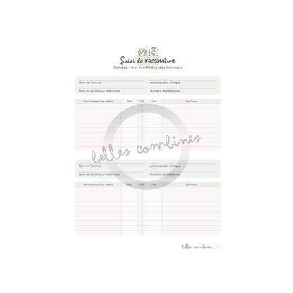 Suivi de vaccination des animaux