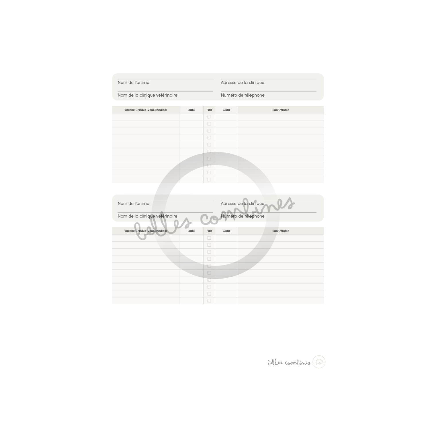 Suivi de vaccination des animaux