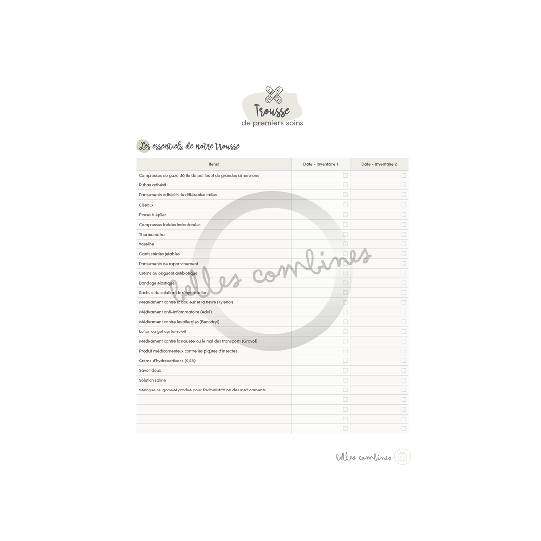 Notre trousse de survie aux bobos