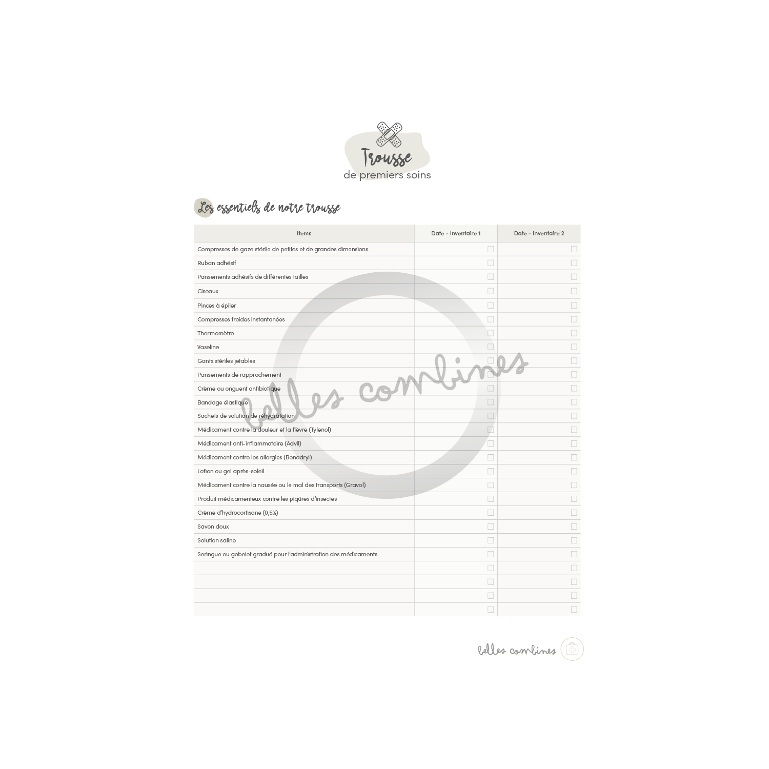 Notre trousse de survie aux bobos